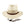 Beige cowboy hat with a brown band on a white background