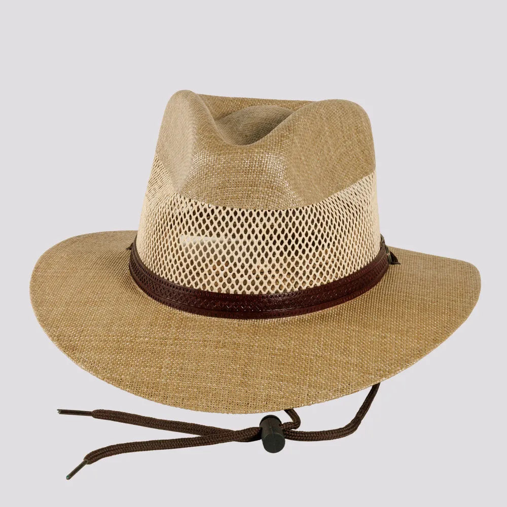 Milan | Womens Tan Firm Straw Fedora Hat