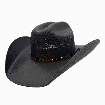 Montana | Mens Black Straw Cowboy Hat with Western Hat Band