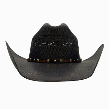 Montana | Womens Black Straw Cowgirl Hat with Western Hat Band