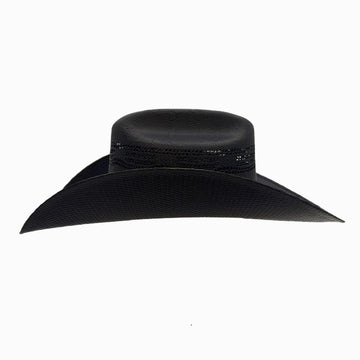 Montana | Mens Black Straw Cowboy Hat with Western Hat Band