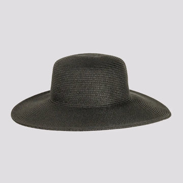 Mynah | Womens Black Mix Paper Braid Round Crown Straw Sun Hat