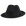 Pablo Black Felt Fedora Side View