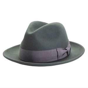 Pablo Grey Felt Fedora Side View