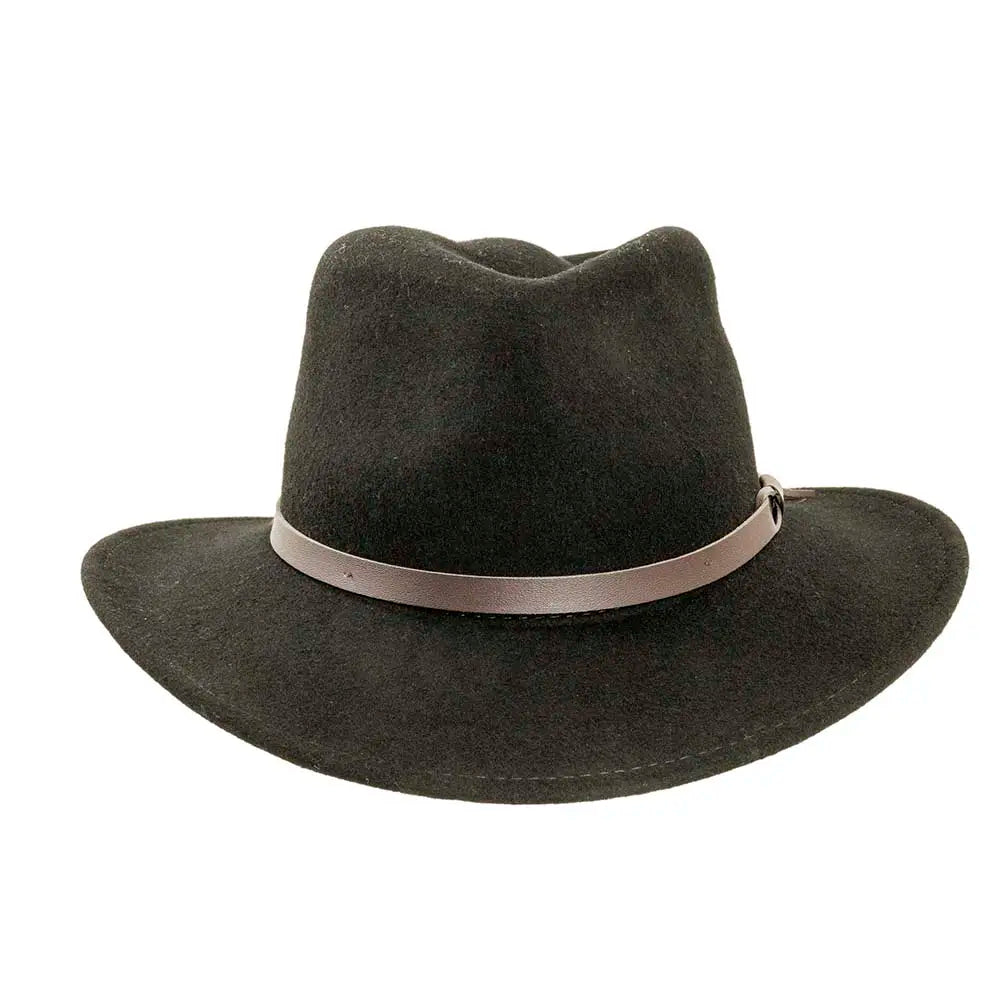 Pathfinder | Womens Black Wool Felt Outback Hat