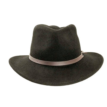 Pathfinder | Womens Black Wool Felt Outback Hat