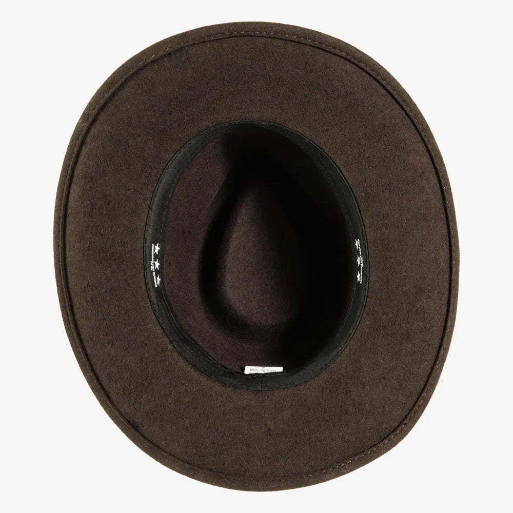 Pathfinder | Mens Chocolate Brown Wool Felt Outback Hat
