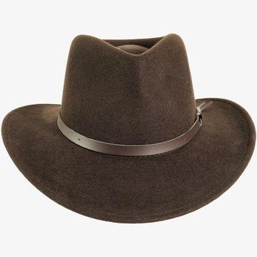 Pathfinder | Mens Chocolate Brown Wool Felt Outback Hat