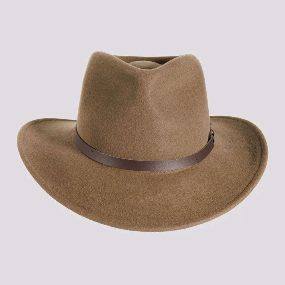 Pathfinder | Womens Khaki Wool Felt Outback Hat