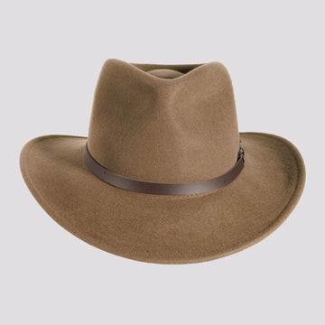 Pathfinder | Womens Khaki Wool Felt Outback Hat