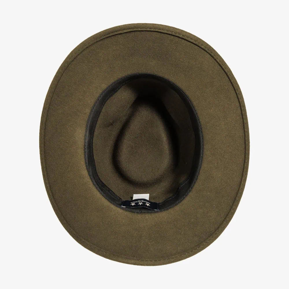Pathfinder | Mens Olive Wool Felt Outback Hat