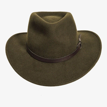 Pathfinder | Mens Olive Wool Felt Outback Hat