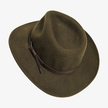 Pathfinder | Mens Olive Wool Felt Outback Hat