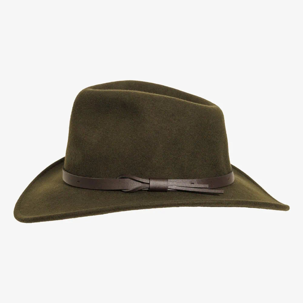 Pathfinder | Mens Olive Wool Felt Outback Hat