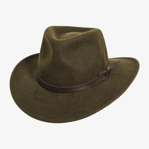 Pathfinder | Womens Olive Wool Felt Outback Hat