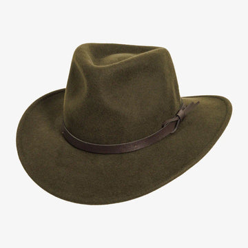 Pathfinder | Mens Olive Wool Felt Outback Hat