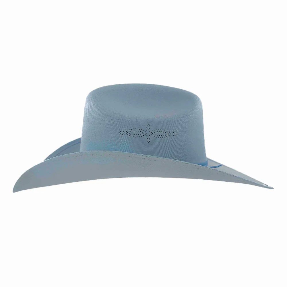Pioneer | Mens Baby Blue Canvas Cotton Western Cowboy Hat