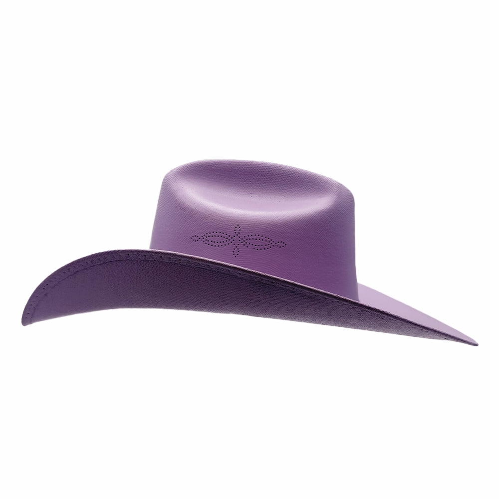 Pioneer | Womens Lilac Canvas Cotton Western Cowgirl Hat