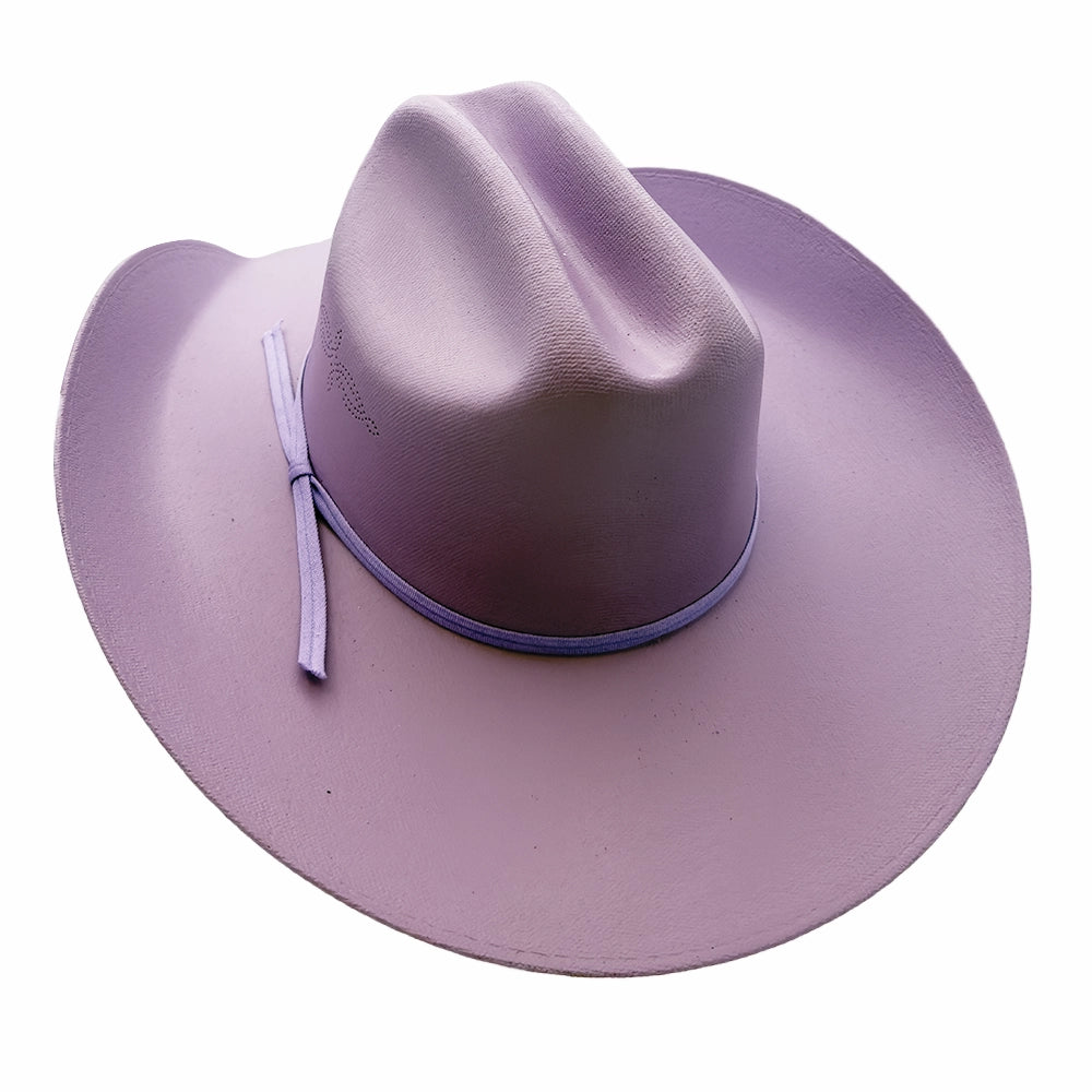 Pioneer | Womens Lilac Canvas Cotton Western Cowgirl Hat