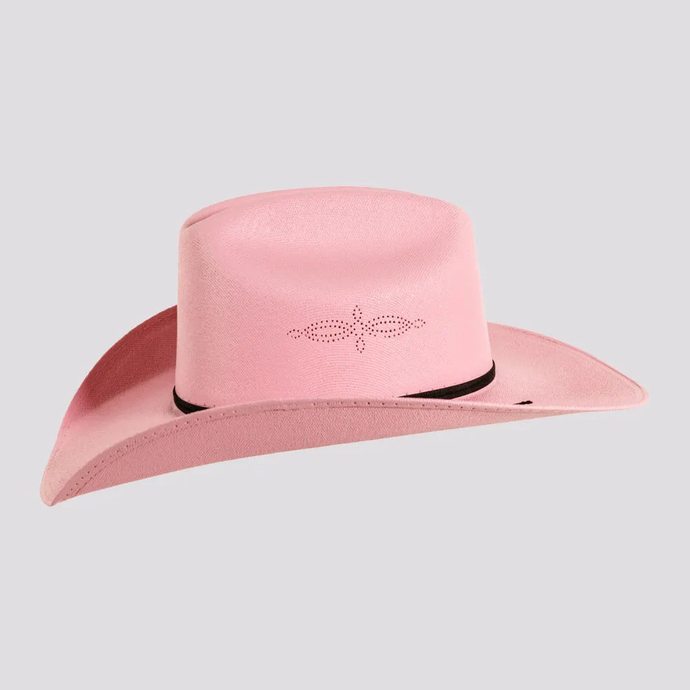 Pioneer | Mens Pink Canvas Cotton Western Cowboy Hat