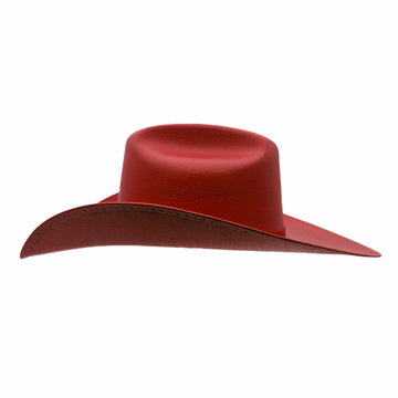 Pioneer | Womens Red Canvas Cotton Western Cowgirl Hat