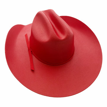 Pioneer | Womens Red Canvas Cotton Western Cowgirl Hat