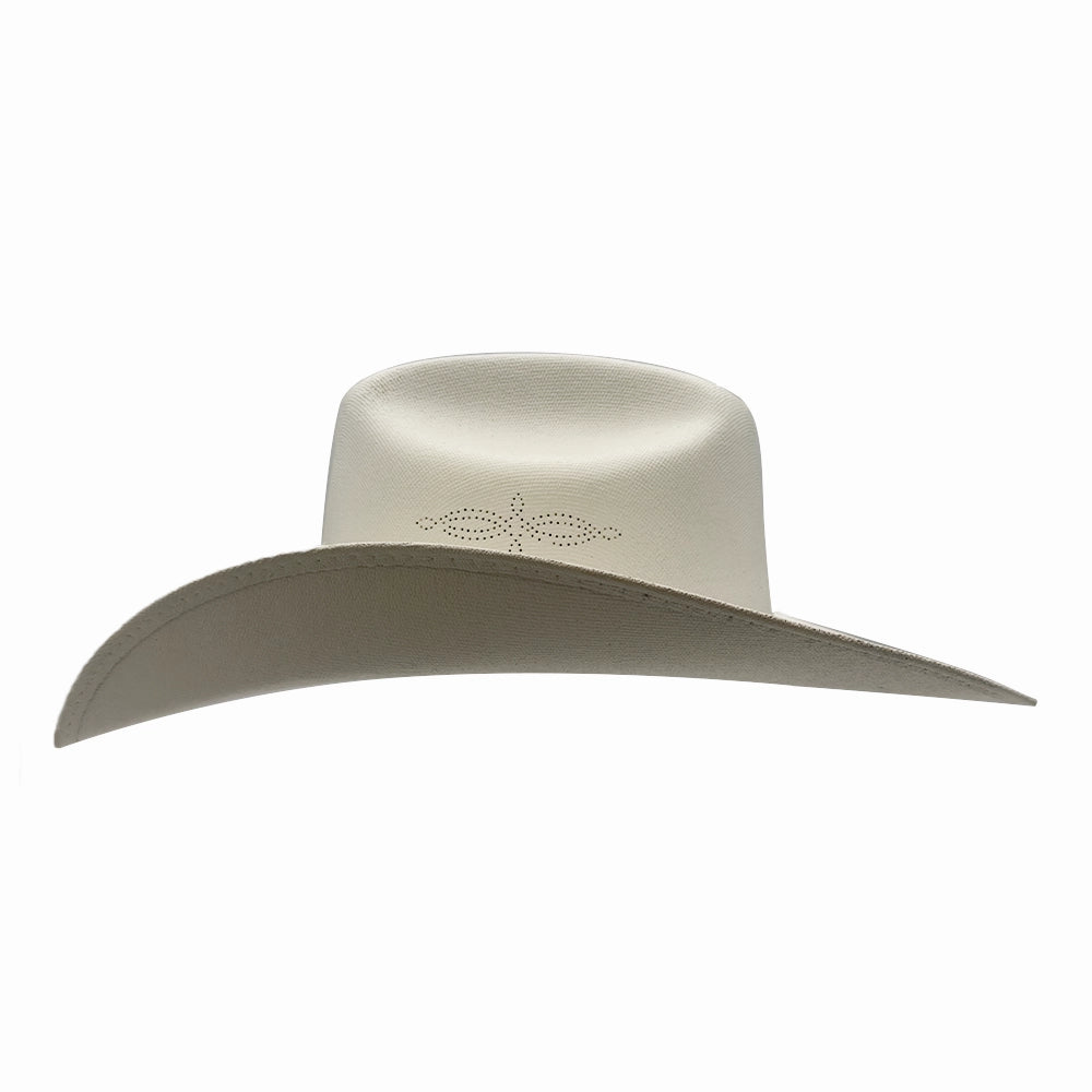 Pioneer | Womens White Canvas Cotton Western Cowgirl Hat