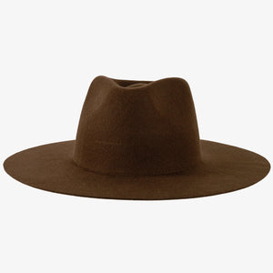 Rancher | Mens Brown Wide Brim Felt Fedora Hat