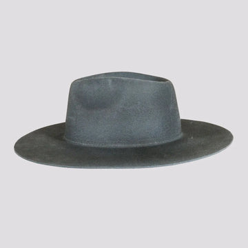 Rancher | Mens Dirty Blue Wide Brim Felt Fedora Hat