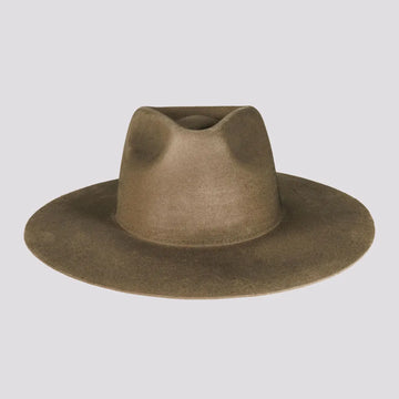 Rancher | Mens Dirty Mushroom Wide Brim Felt Fedora Hat