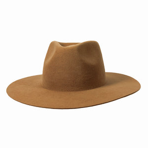 Rancher | Mens Fawn Wide Brim Felt Fedora Hat
