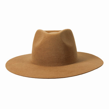 Rancher | Mens Fawn Wide Brim Felt Fedora Hat
