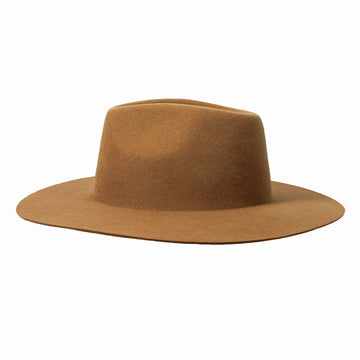 Rancher | Mens Fawn Wide Brim Felt Fedora Hat