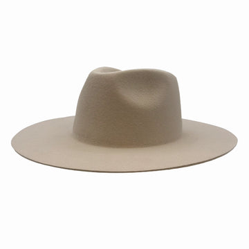 Rancher | Mens Sand Wide Brim Felt Fedora Hat