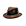 rocky black leather fedora angled view