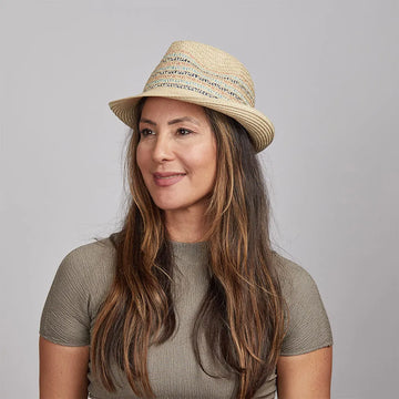 Seacliff | Womens Natural Braided Fedora Straw Hat