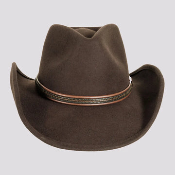 Showdown | Womens Brown Wool Felt Crushable Western Outback Cowgirl Hat