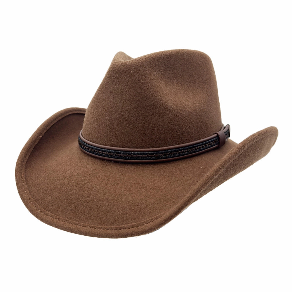 Showdown | Womens Pecan Wool Felt Crushable Western Outback Cowgirl Hat