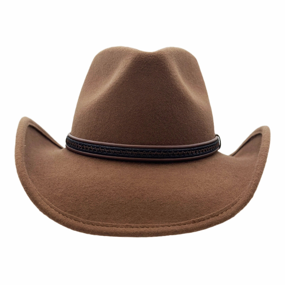 Showdown | Womens Pecan Wool Felt Crushable Western Outback Cowgirl Hat