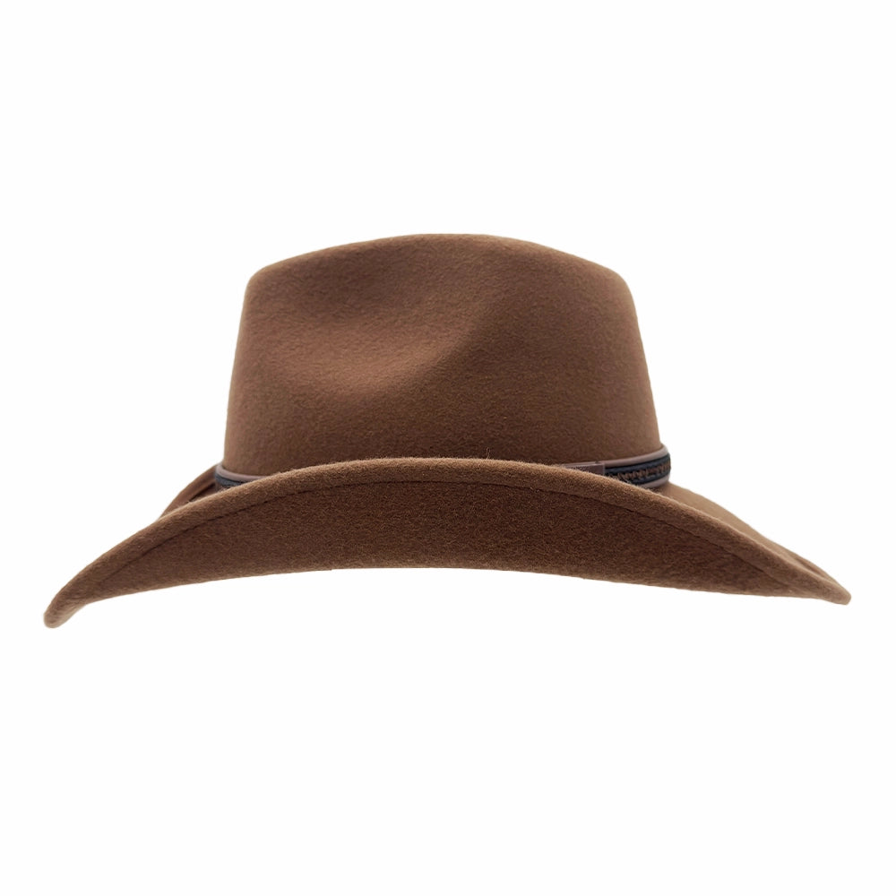 Showdown | Womens Pecan Wool Felt Crushable Western Outback Cowgirl Hat