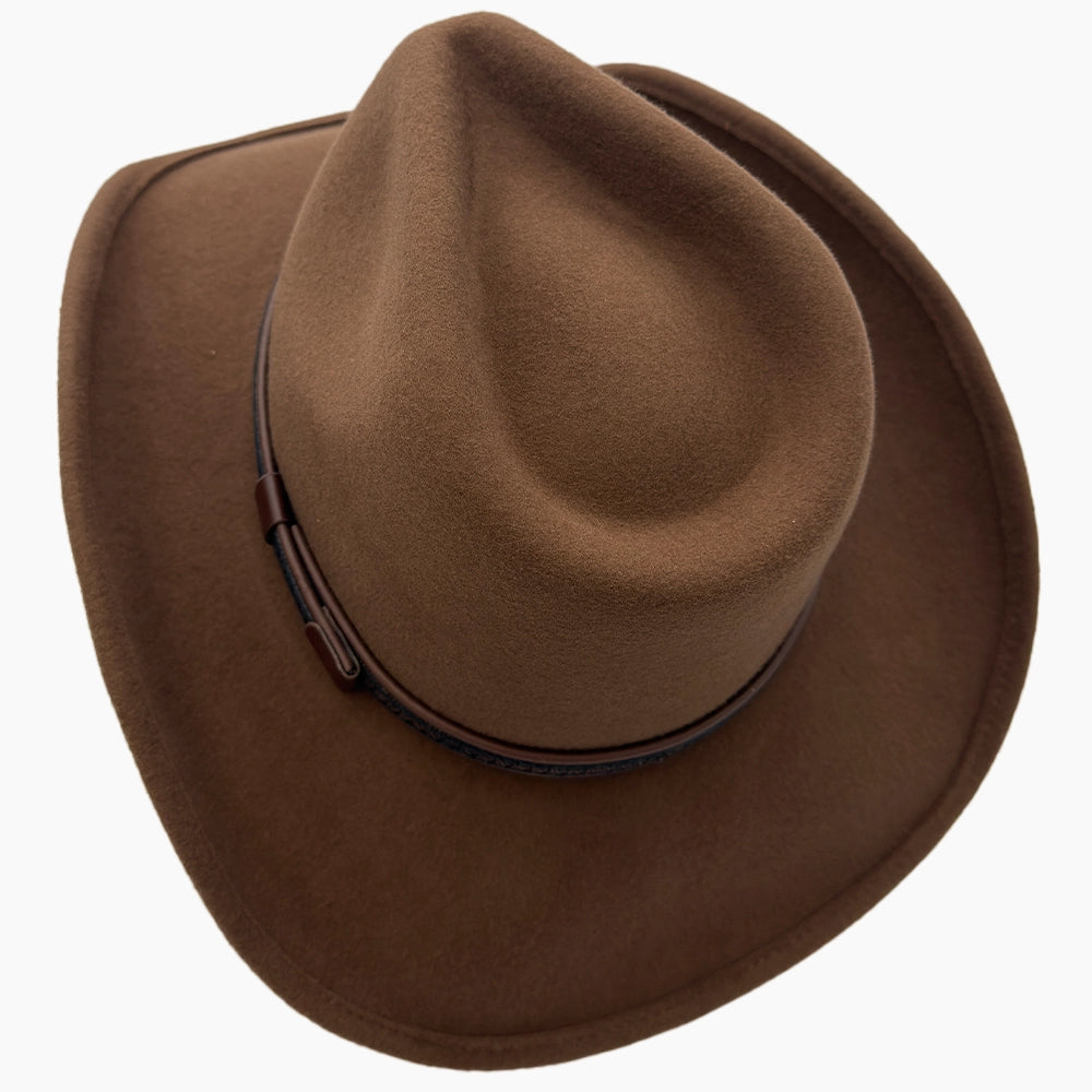 Showdown | Womens Pecan Wool Felt Crushable Western Outback Cowgirl Hat