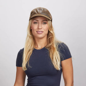Sidecar | Womens Brown Leather Cap