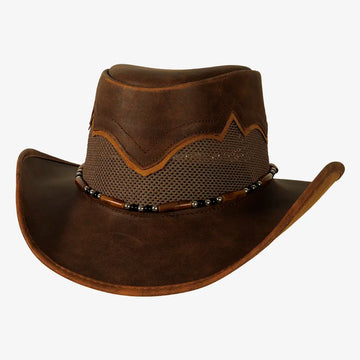 Sierra | Womens Bomber Copper Leather Cowgirl Hat