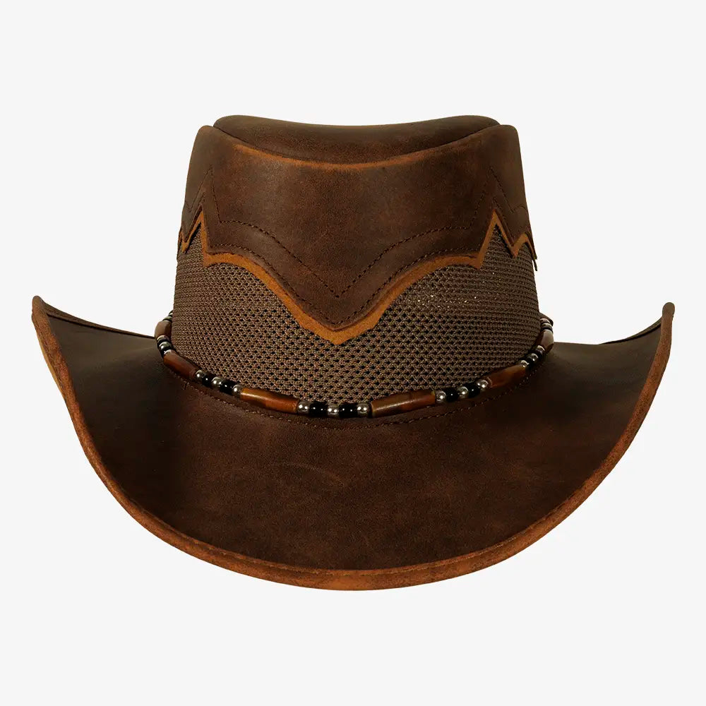 Sierra | Womens Bomber Copper Leather Cowgirl Hat