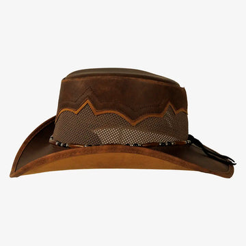 Sierra | Womens Bomber Copper Leather Cowgirl Hat