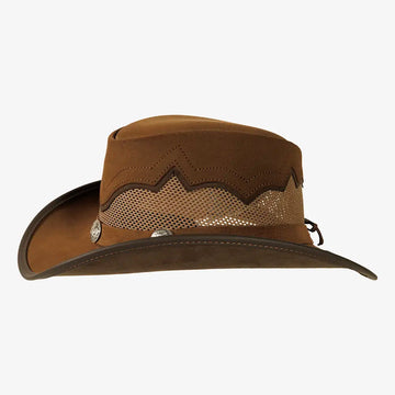 Sierra | Womens Mocha & Espresso Leather Cowgirl Hat
