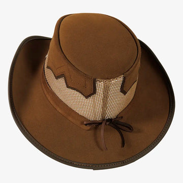 Sierra | Mens Mocha & Espresso Leather Cowboy Hat