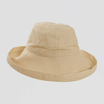 Sunny | Womens Natural Cotton Wide Brim Sun Bucket Hat