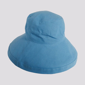 Sunny | Womens Sky Cotton Wide Brim Sun Bucket Hat