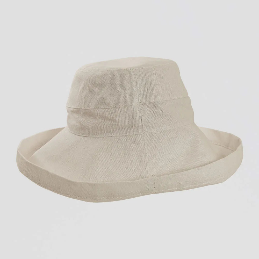 Sunny | Womens Sky Cotton Wide Brim Sun Bucket Hat
